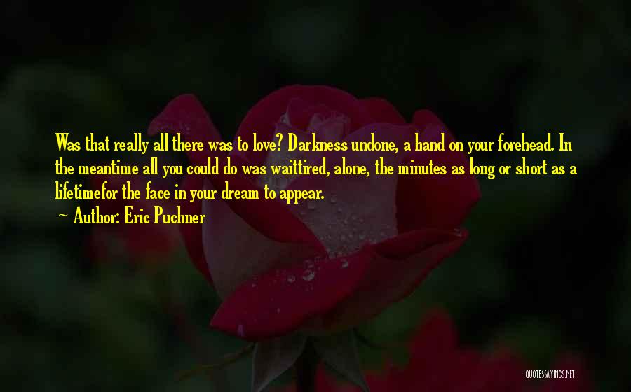 Eric Puchner Quotes: Was That Really All There Was To Love? Darkness Undone, A Hand On Your Forehead. In The Meantime All You
