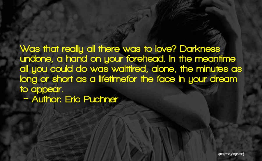 Eric Puchner Quotes: Was That Really All There Was To Love? Darkness Undone, A Hand On Your Forehead. In The Meantime All You