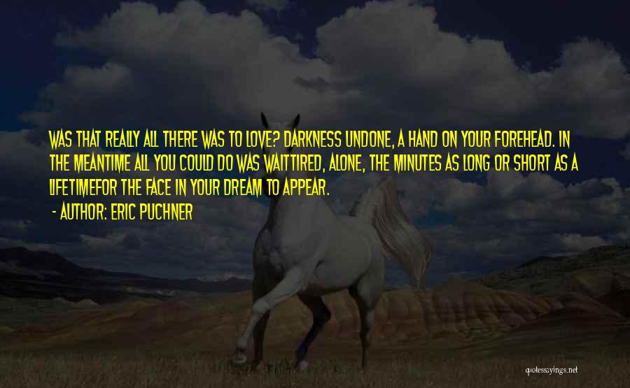 Eric Puchner Quotes: Was That Really All There Was To Love? Darkness Undone, A Hand On Your Forehead. In The Meantime All You