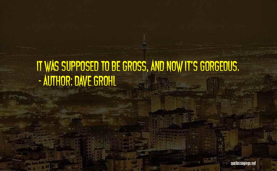 Dave Grohl Quotes: It Was Supposed To Be Gross, And Now It's Gorgeous.