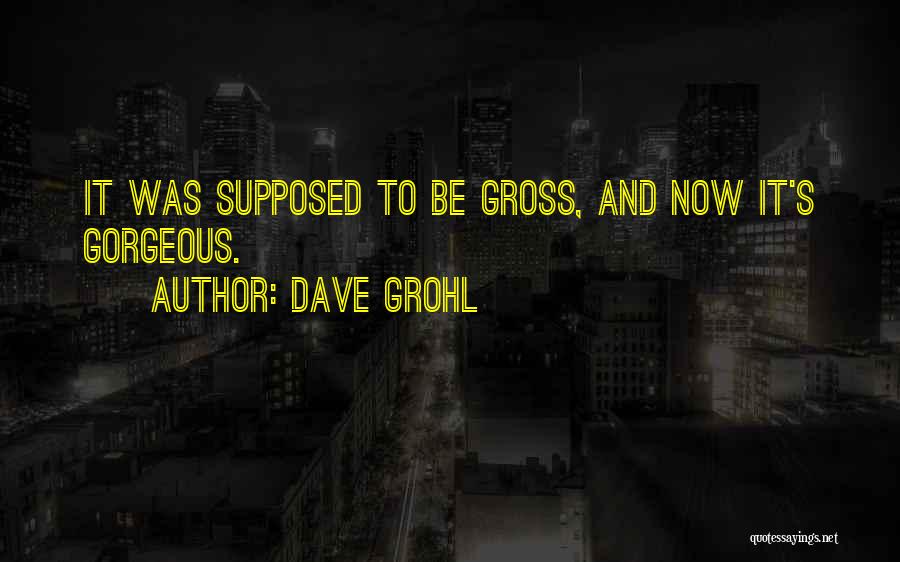 Dave Grohl Quotes: It Was Supposed To Be Gross, And Now It's Gorgeous.