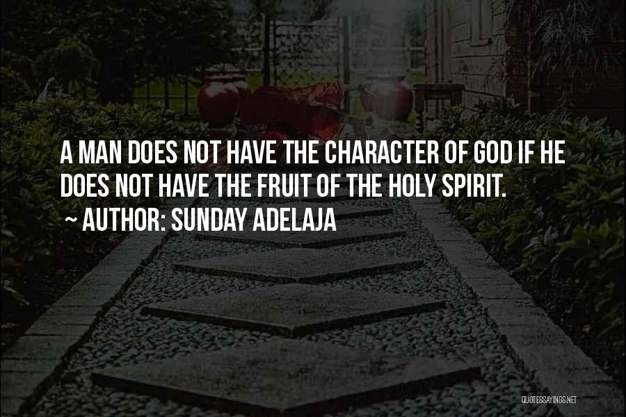 Sunday Adelaja Quotes: A Man Does Not Have The Character Of God If He Does Not Have The Fruit Of The Holy Spirit.