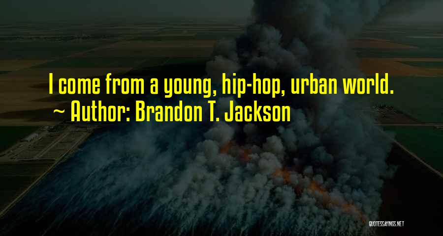 Brandon T. Jackson Quotes: I Come From A Young, Hip-hop, Urban World.