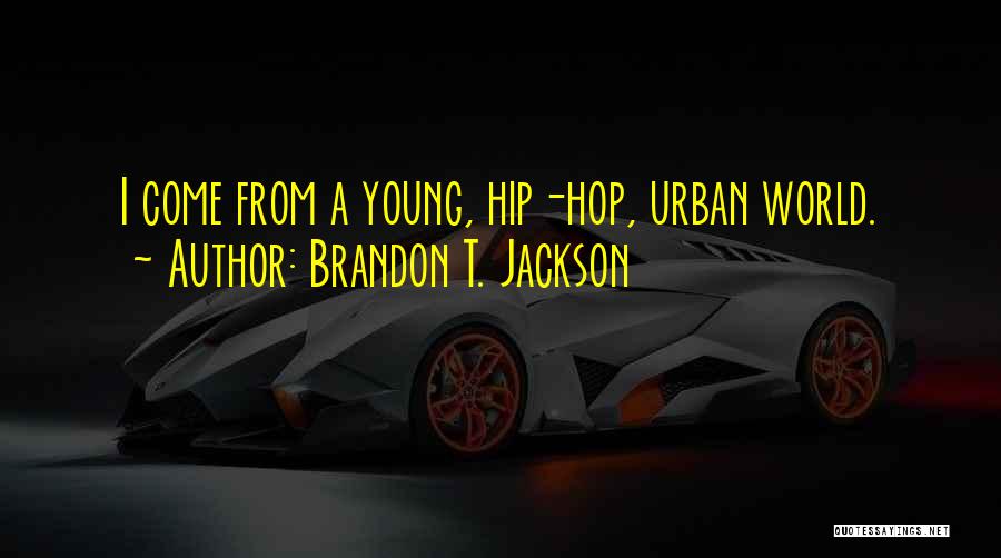Brandon T. Jackson Quotes: I Come From A Young, Hip-hop, Urban World.