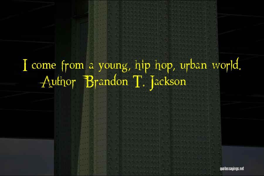 Brandon T. Jackson Quotes: I Come From A Young, Hip-hop, Urban World.