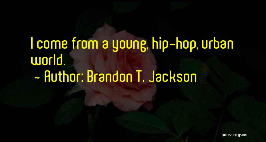 Brandon T. Jackson Quotes: I Come From A Young, Hip-hop, Urban World.