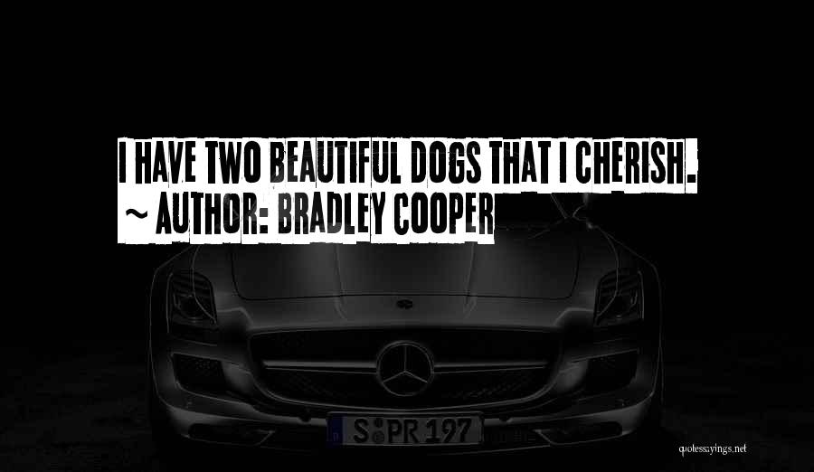 Bradley Cooper Quotes: I Have Two Beautiful Dogs That I Cherish.