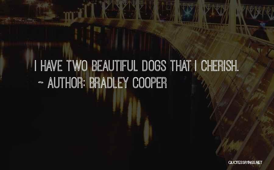 Bradley Cooper Quotes: I Have Two Beautiful Dogs That I Cherish.