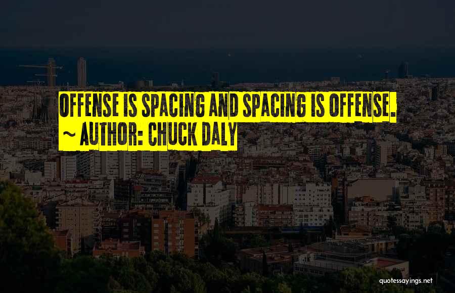 Chuck Daly Quotes: Offense Is Spacing And Spacing Is Offense.