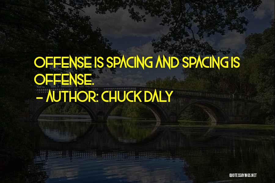 Chuck Daly Quotes: Offense Is Spacing And Spacing Is Offense.