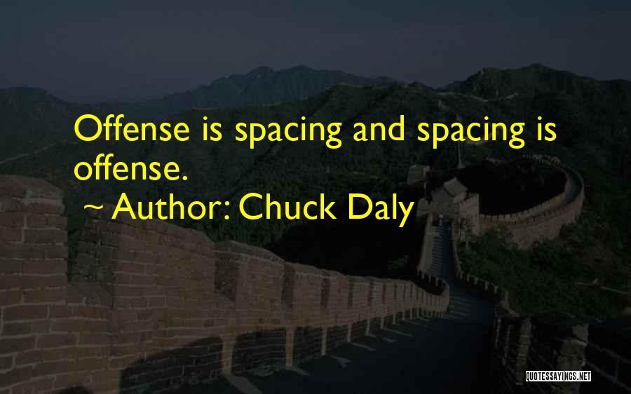 Chuck Daly Quotes: Offense Is Spacing And Spacing Is Offense.