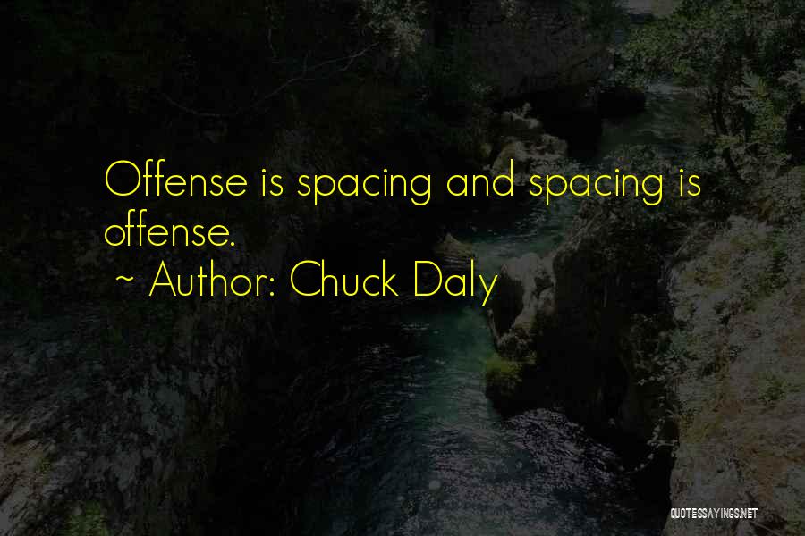 Chuck Daly Quotes: Offense Is Spacing And Spacing Is Offense.