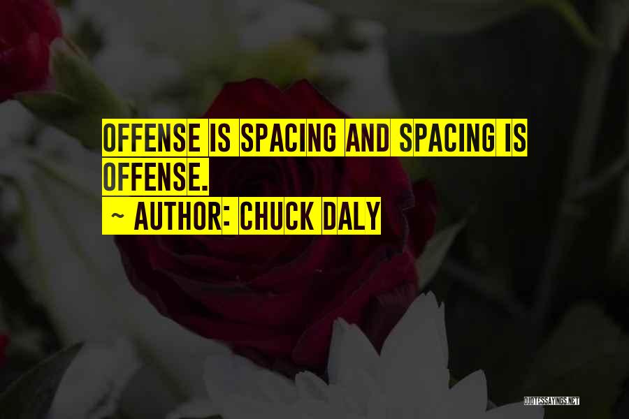 Chuck Daly Quotes: Offense Is Spacing And Spacing Is Offense.