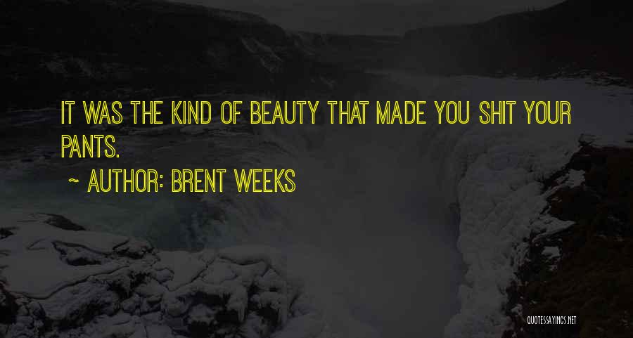 Brent Weeks Quotes: It Was The Kind Of Beauty That Made You Shit Your Pants.