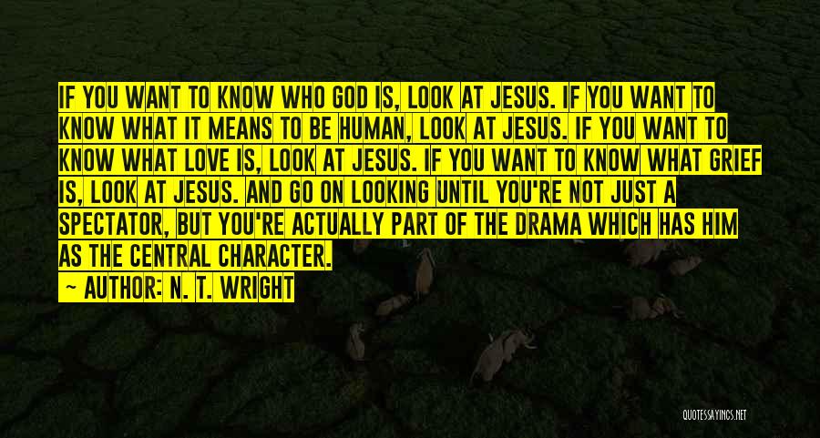 N. T. Wright Quotes: If You Want To Know Who God Is, Look At Jesus. If You Want To Know What It Means To