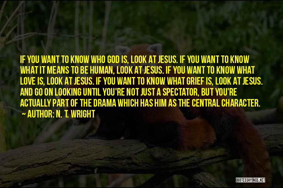 N. T. Wright Quotes: If You Want To Know Who God Is, Look At Jesus. If You Want To Know What It Means To