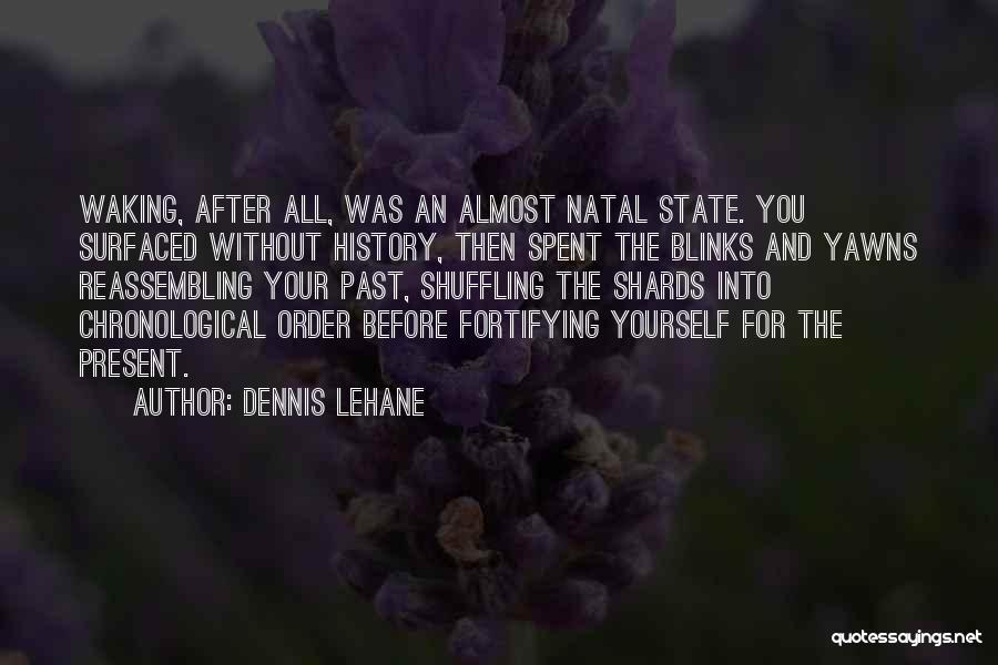 Dennis Lehane Quotes: Waking, After All, Was An Almost Natal State. You Surfaced Without History, Then Spent The Blinks And Yawns Reassembling Your