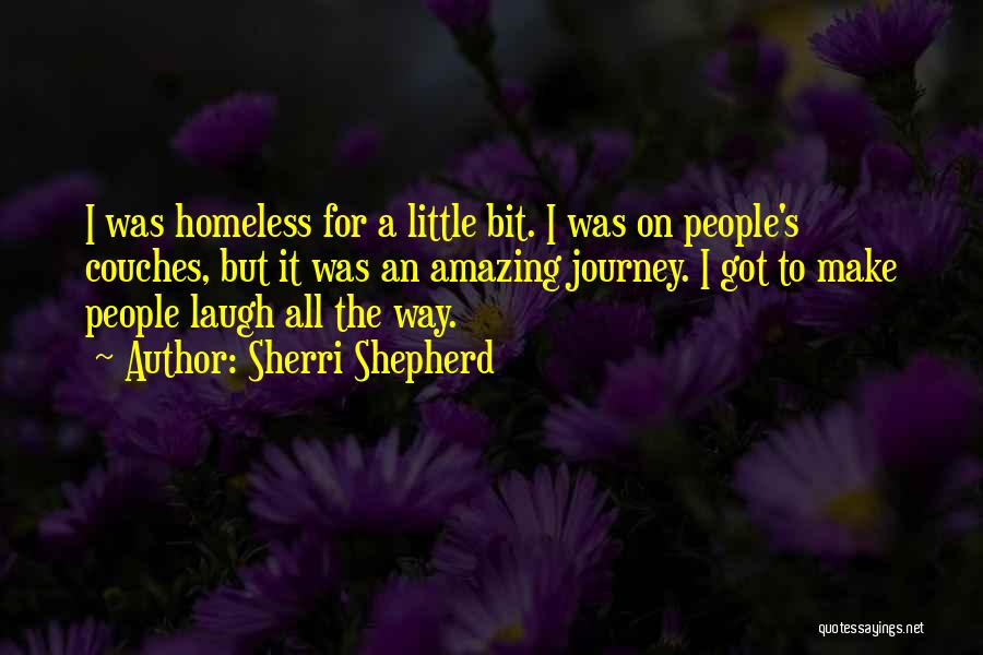 Sherri Shepherd Quotes: I Was Homeless For A Little Bit. I Was On People's Couches, But It Was An Amazing Journey. I Got