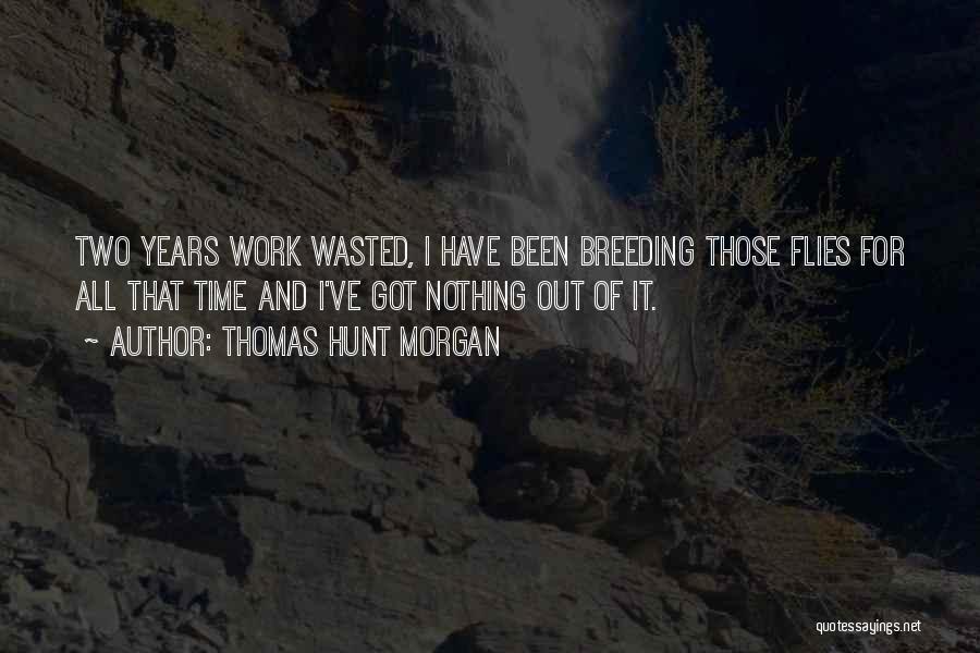 Thomas Hunt Morgan Quotes: Two Years Work Wasted, I Have Been Breeding Those Flies For All That Time And I've Got Nothing Out Of