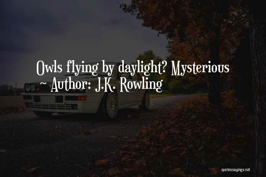 J.K. Rowling Quotes: Owls Flying By Daylight? Mysterious