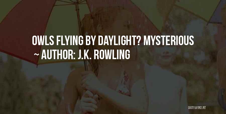 J.K. Rowling Quotes: Owls Flying By Daylight? Mysterious