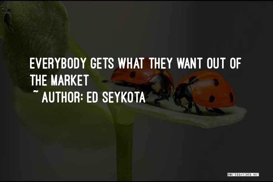Ed Seykota Quotes: Everybody Gets What They Want Out Of The Market