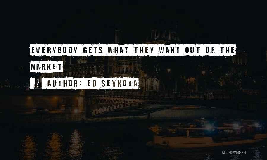 Ed Seykota Quotes: Everybody Gets What They Want Out Of The Market