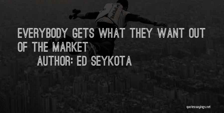 Ed Seykota Quotes: Everybody Gets What They Want Out Of The Market