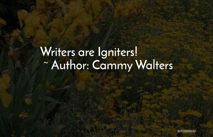 Cammy Walters Quotes: Writers Are Igniters!