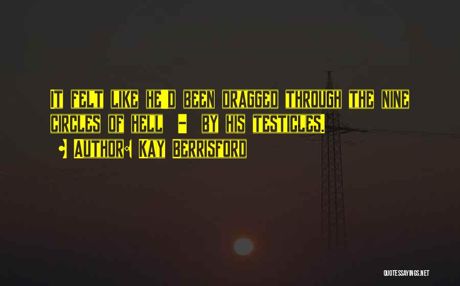 Kay Berrisford Quotes: It Felt Like He'd Been Dragged Through The Nine Circles Of Hell - By His Testicles.