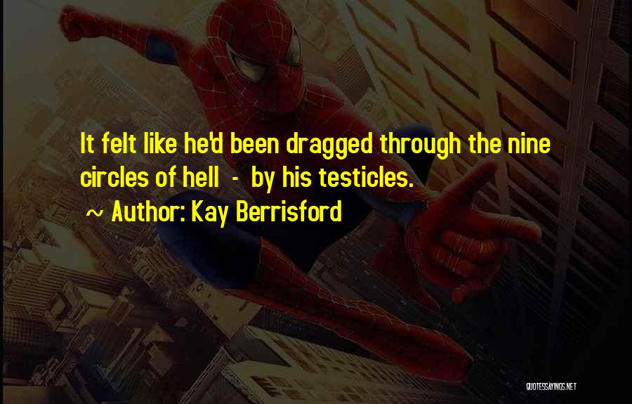 Kay Berrisford Quotes: It Felt Like He'd Been Dragged Through The Nine Circles Of Hell - By His Testicles.