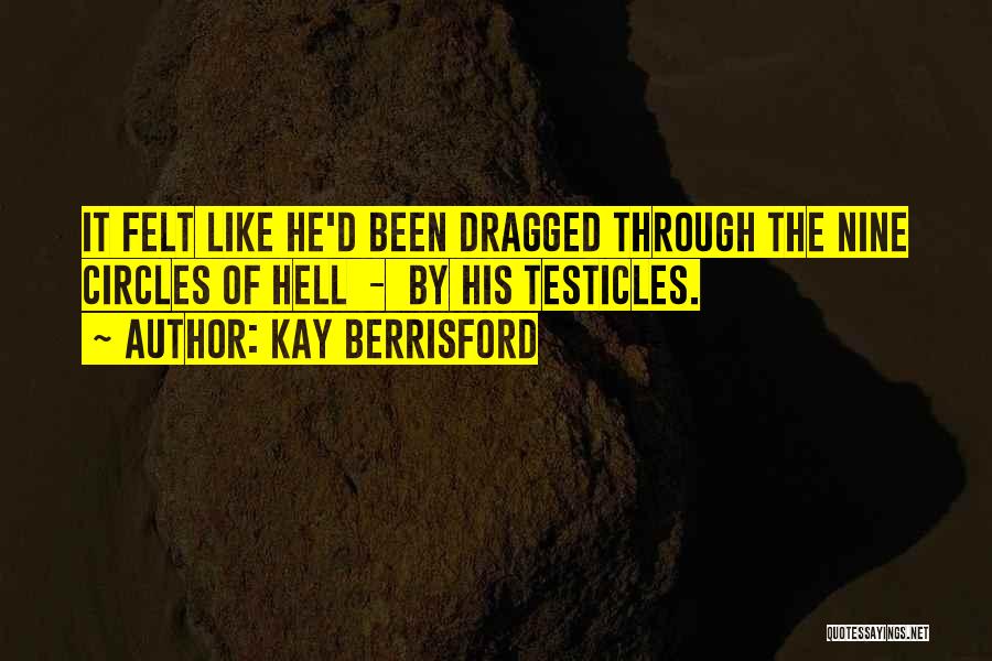 Kay Berrisford Quotes: It Felt Like He'd Been Dragged Through The Nine Circles Of Hell - By His Testicles.