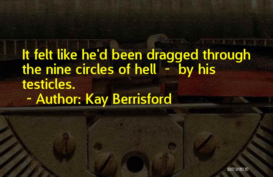 Kay Berrisford Quotes: It Felt Like He'd Been Dragged Through The Nine Circles Of Hell - By His Testicles.