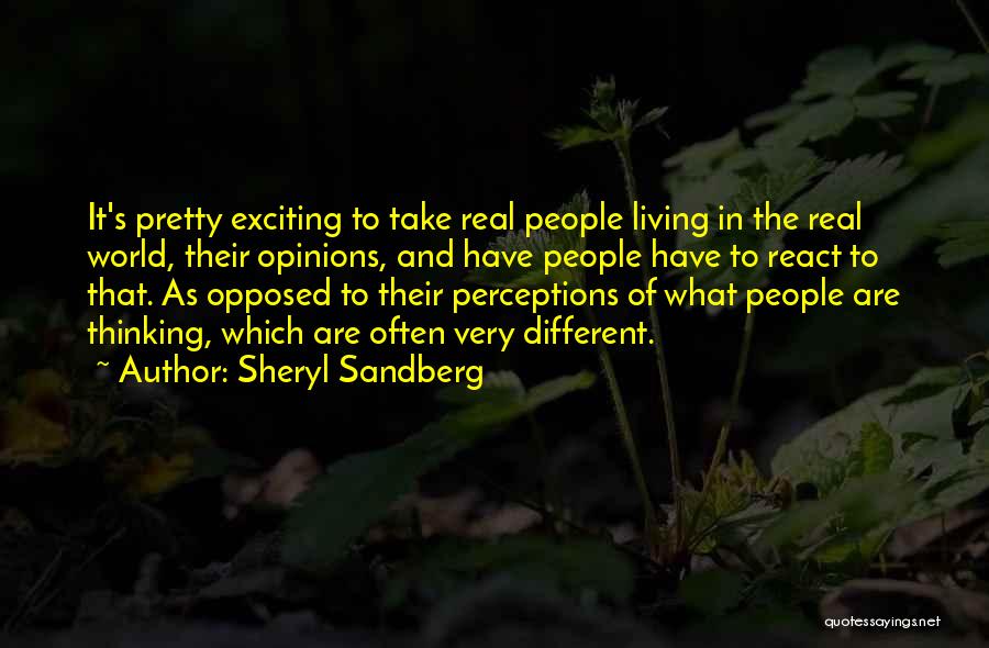Sheryl Sandberg Quotes: It's Pretty Exciting To Take Real People Living In The Real World, Their Opinions, And Have People Have To React