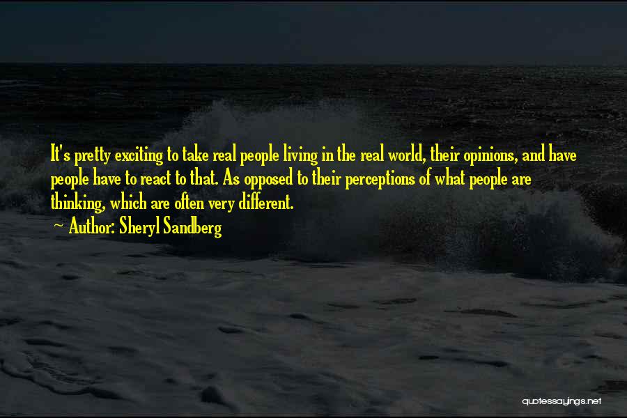 Sheryl Sandberg Quotes: It's Pretty Exciting To Take Real People Living In The Real World, Their Opinions, And Have People Have To React