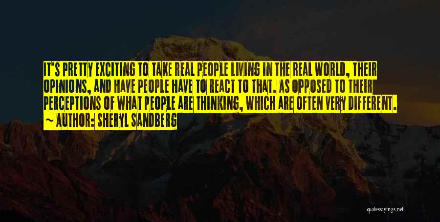 Sheryl Sandberg Quotes: It's Pretty Exciting To Take Real People Living In The Real World, Their Opinions, And Have People Have To React