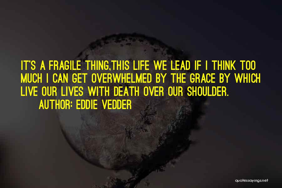 Eddie Vedder Quotes: It's A Fragile Thing,this Life We Lead If I Think Too Much I Can Get Overwhelmed By The Grace By