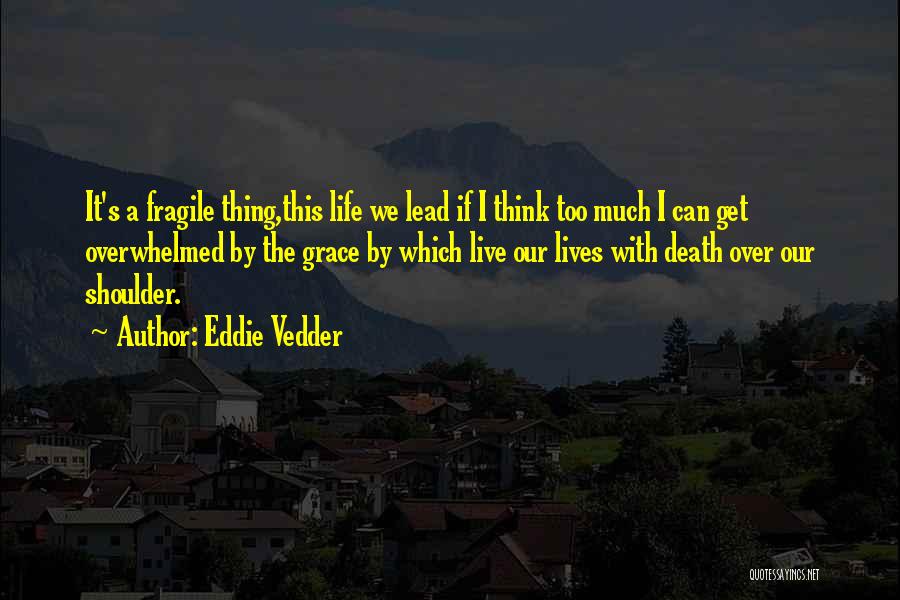 Eddie Vedder Quotes: It's A Fragile Thing,this Life We Lead If I Think Too Much I Can Get Overwhelmed By The Grace By