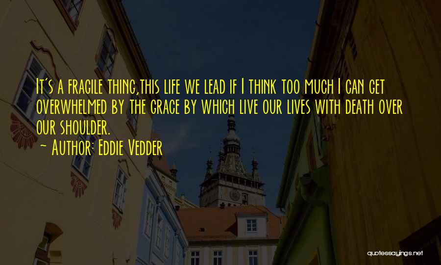 Eddie Vedder Quotes: It's A Fragile Thing,this Life We Lead If I Think Too Much I Can Get Overwhelmed By The Grace By