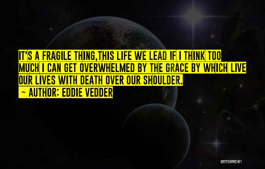Eddie Vedder Quotes: It's A Fragile Thing,this Life We Lead If I Think Too Much I Can Get Overwhelmed By The Grace By