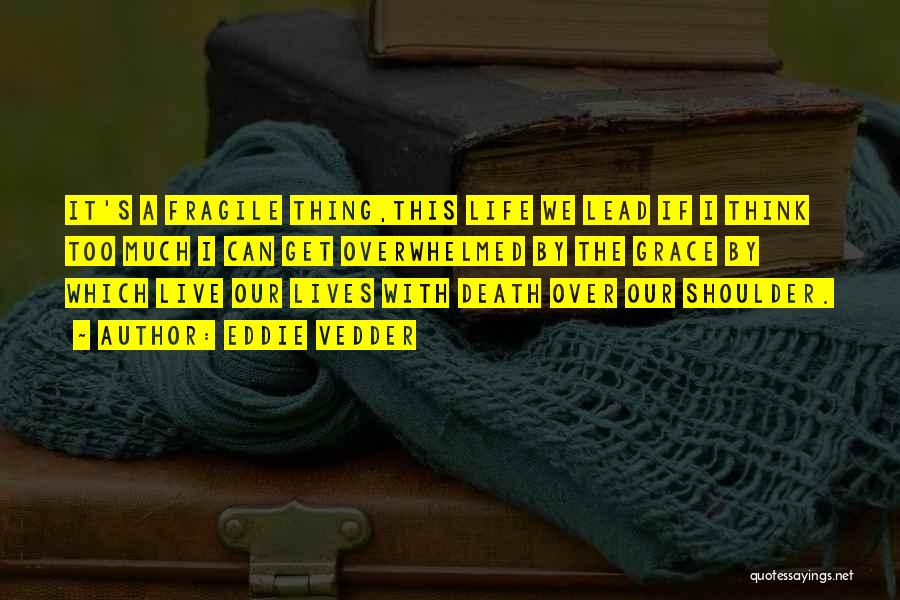 Eddie Vedder Quotes: It's A Fragile Thing,this Life We Lead If I Think Too Much I Can Get Overwhelmed By The Grace By