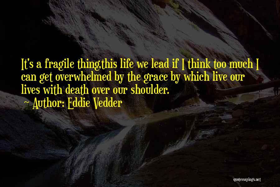 Eddie Vedder Quotes: It's A Fragile Thing,this Life We Lead If I Think Too Much I Can Get Overwhelmed By The Grace By