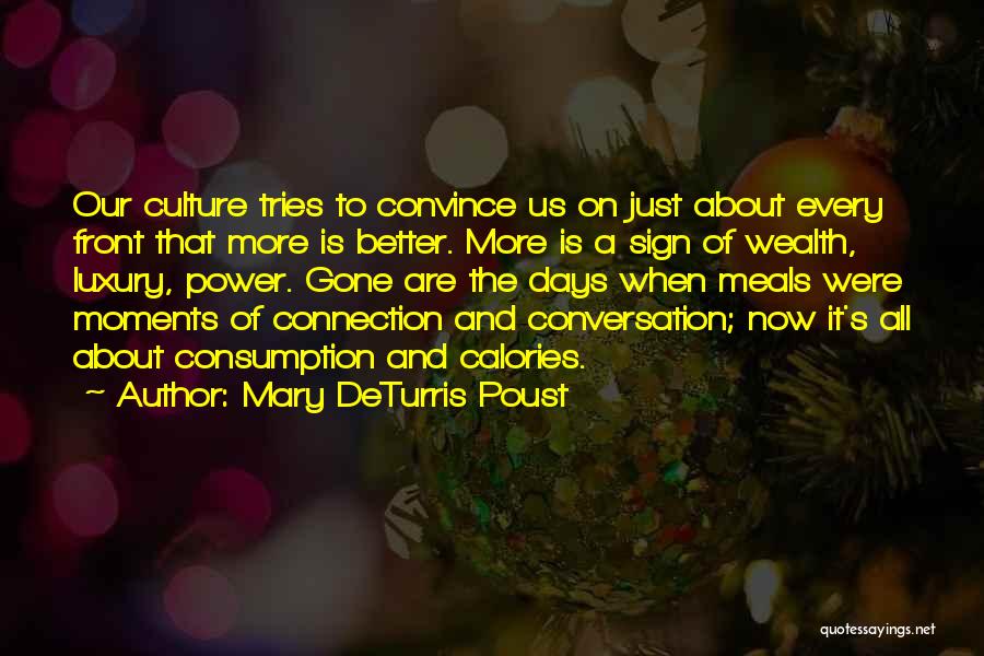 Mary DeTurris Poust Quotes: Our Culture Tries To Convince Us On Just About Every Front That More Is Better. More Is A Sign Of