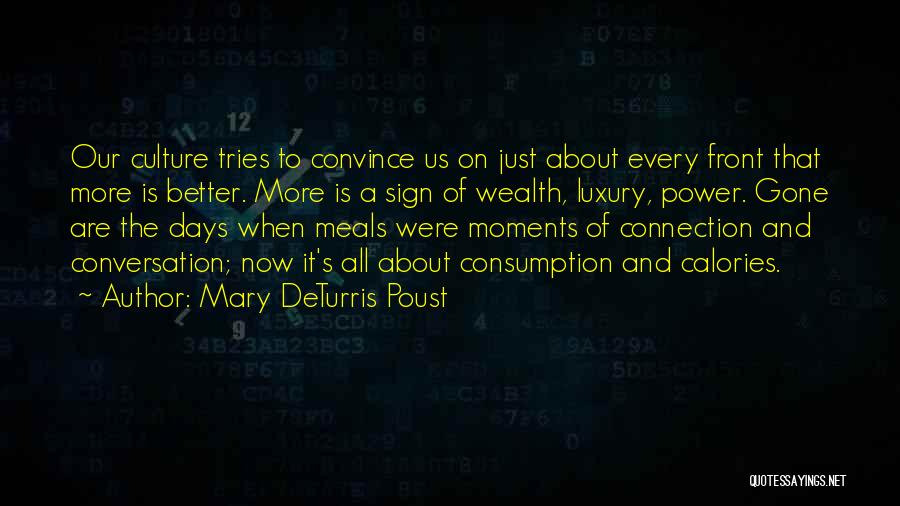 Mary DeTurris Poust Quotes: Our Culture Tries To Convince Us On Just About Every Front That More Is Better. More Is A Sign Of