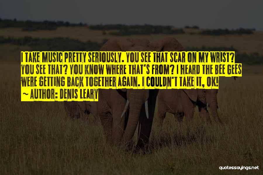 Denis Leary Quotes: I Take Music Pretty Seriously. You See That Scar On My Wrist? You See That? You Know Where That's From?