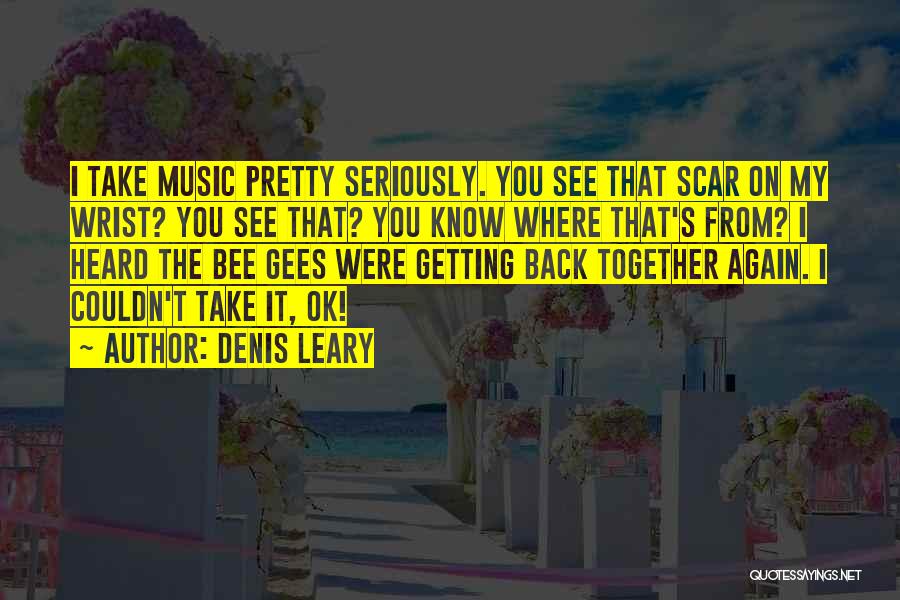 Denis Leary Quotes: I Take Music Pretty Seriously. You See That Scar On My Wrist? You See That? You Know Where That's From?