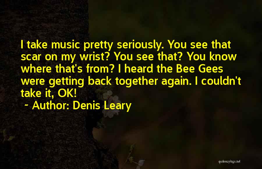 Denis Leary Quotes: I Take Music Pretty Seriously. You See That Scar On My Wrist? You See That? You Know Where That's From?