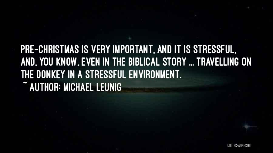 Michael Leunig Quotes: Pre-christmas Is Very Important, And It Is Stressful, And, You Know, Even In The Biblical Story ... Travelling On The