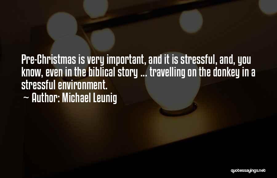 Michael Leunig Quotes: Pre-christmas Is Very Important, And It Is Stressful, And, You Know, Even In The Biblical Story ... Travelling On The