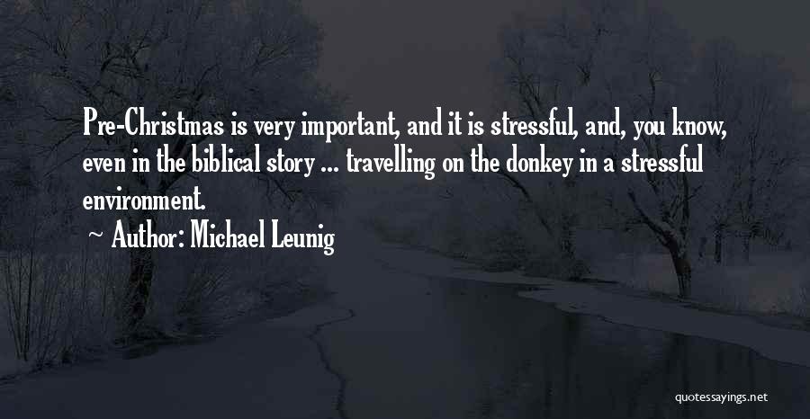 Michael Leunig Quotes: Pre-christmas Is Very Important, And It Is Stressful, And, You Know, Even In The Biblical Story ... Travelling On The